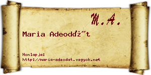 Maria Adeodát névjegykártya